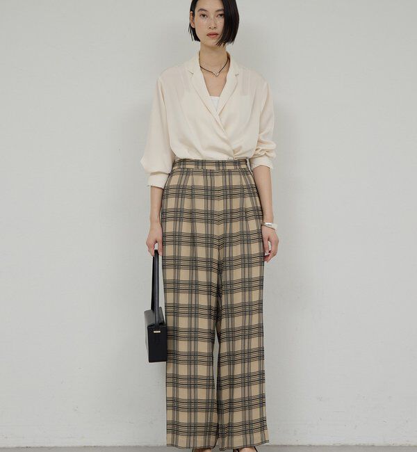  「ステッチチェックパンツ」|チノ|