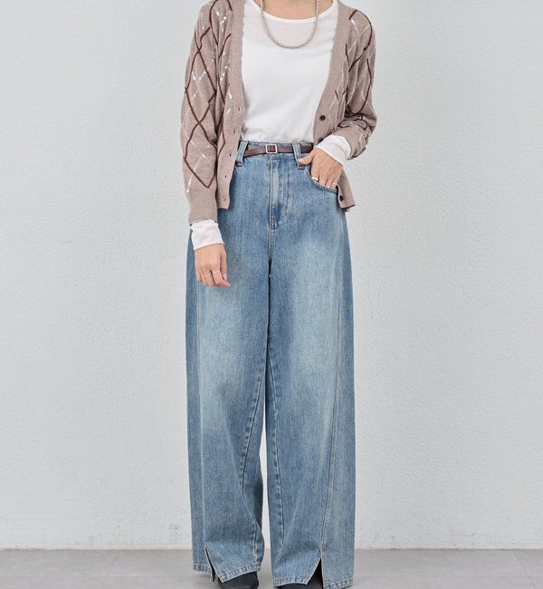  「アーガイルニットカーディガン」|カーディガン|