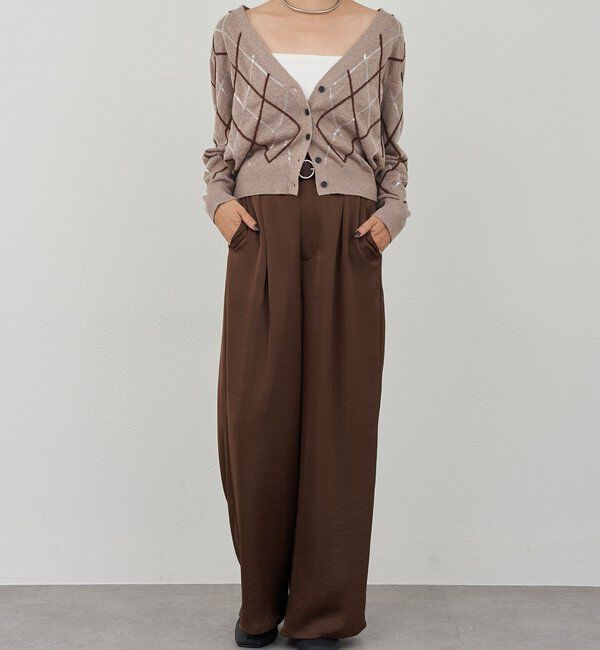  「アーガイルニットカーディガン」|カーディガン|