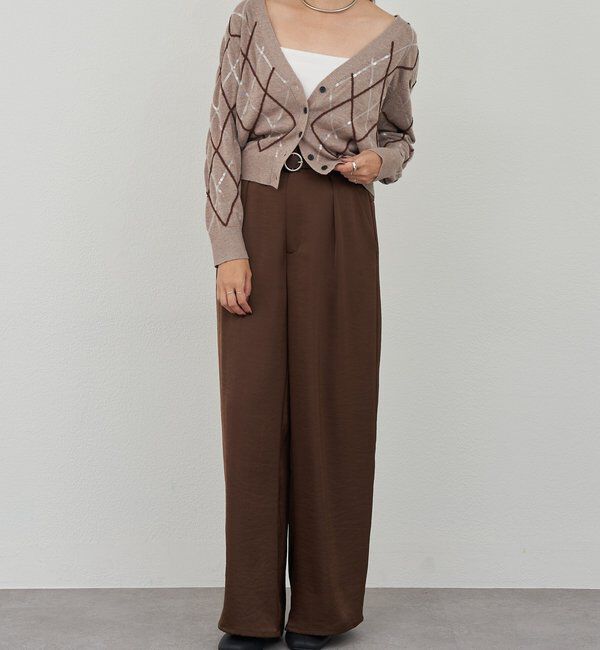  「アーガイルニットカーディガン」|カーディガン|