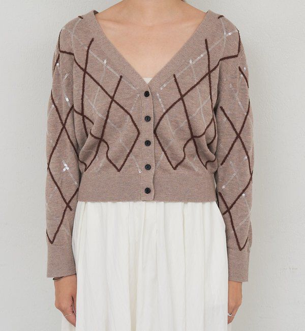  「アーガイルニットカーディガン」|カーディガン|