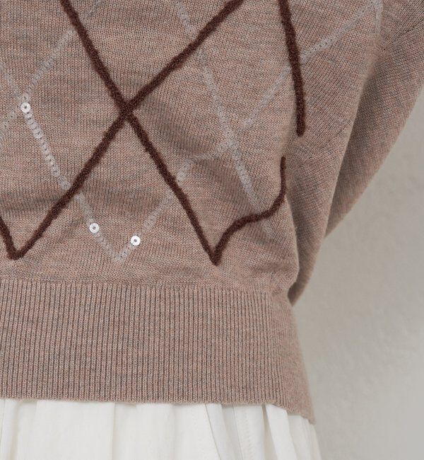  「アーガイルニットカーディガン」|カーディガン|