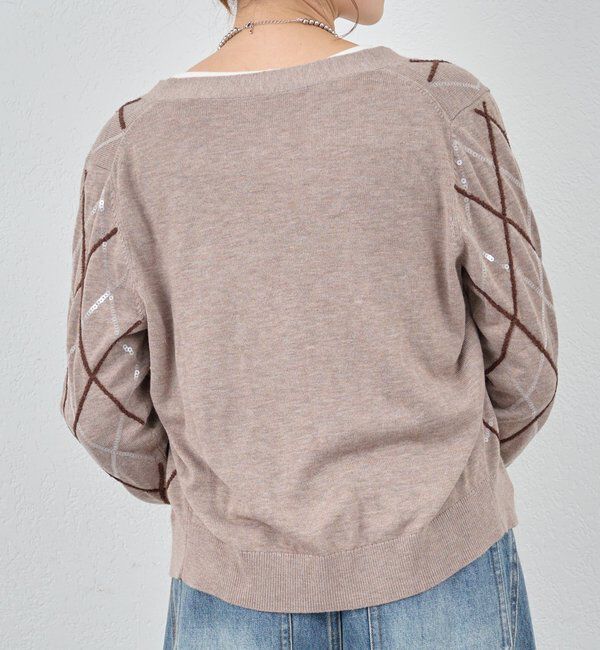  「アーガイルニットカーディガン」|カーディガン|