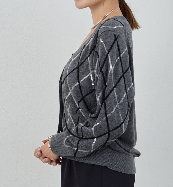  「アーガイルニットカーディガン」|カーディガン|