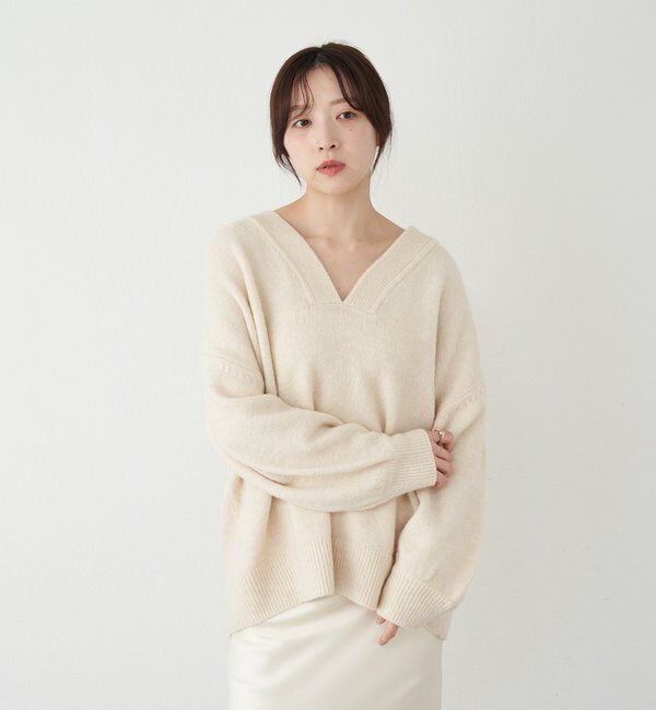  「【@kanako_ikiコラボカラー】【全骨格キレイ見え】ウェーブネックニット」|ニット・セーター|