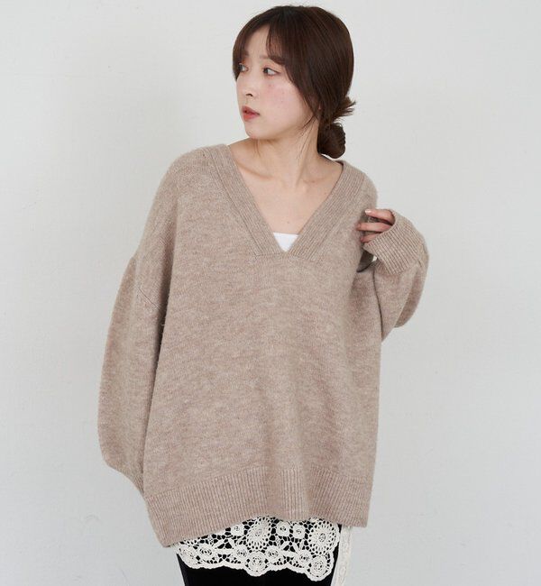  「【@kanako_ikiコラボカラー】【全骨格キレイ見え】ウェーブネックニット」|ニット・セーター|