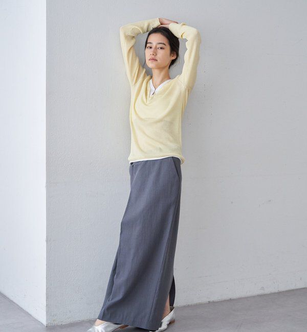  「【26SS予約】ヘンリーネックレイヤードニット」|ニット・セーター|