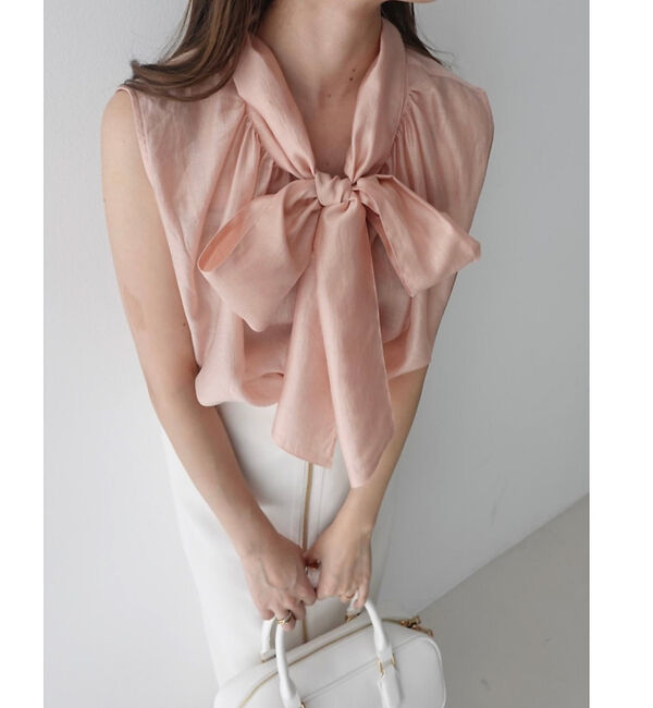 Rouge vif「【一部店舗限定】【北野百笑さん着用】2WAYリボンシアーブラウス」|シャツ・ブラウス|
