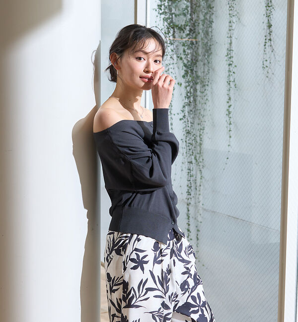 Rouge vif「オフショルダー2WAYカーディガン」|カーディガン|