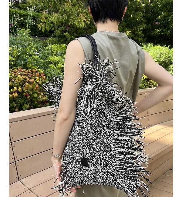 Rouge vif「【Swaraj /スワラージ】手編みラフィアバッグ / トートバッグ / フリン」|トートバッグ|