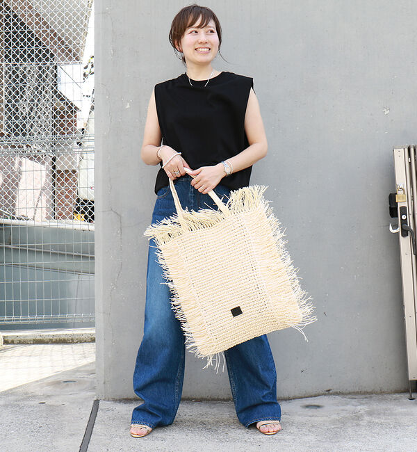 Rouge vif「【Swaraj /スワラージ】手編みラフィアバッグ / トートバッグ / フリン」|トートバッグ|