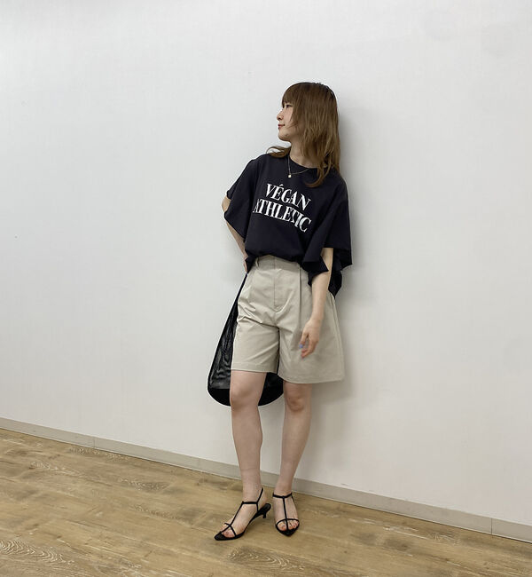 Rouge vif「【MICA＆DEAL/マイカ＆ディール】VEGAN ATHLETIC ロゴフリル」|Tシャツ・カットソー|