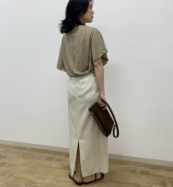 Rouge vif「【MICA＆DEAL/マイカ＆ディール】VEGAN ATHLETIC ロゴフリル」|Tシャツ・カットソー|