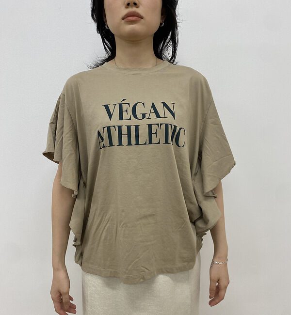 Rouge vif「【MICA＆DEAL/マイカ＆ディール】VEGAN ATHLETIC ロゴフリル」|Tシャツ・カットソー|