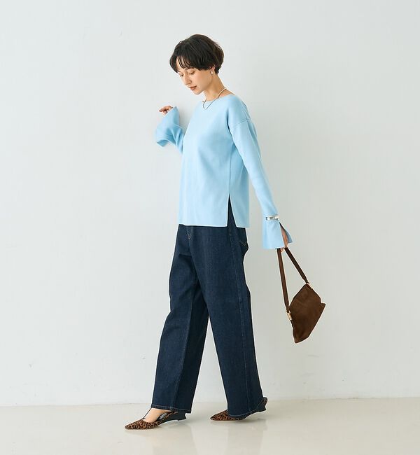 Rouge vif「スムーススリットニットプルオーバー」|ニット・セーター|