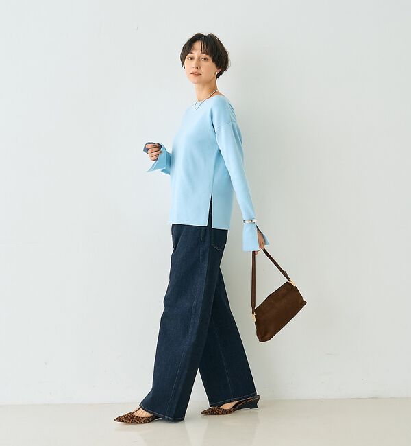 Rouge vif「スムーススリットニットプルオーバー」|ニット・セーター|