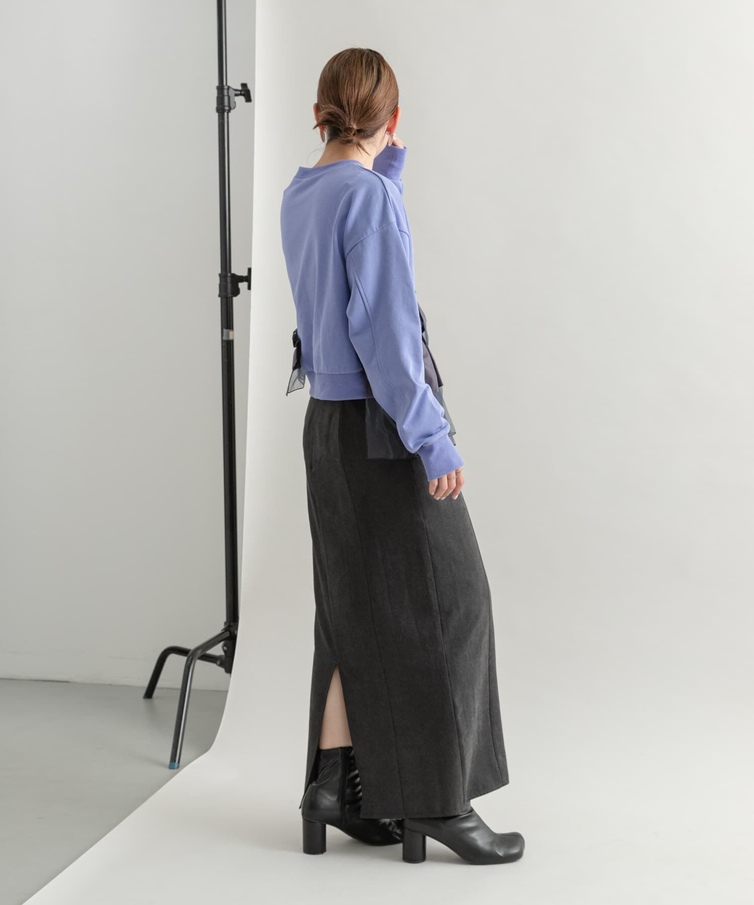  「ウエストオープンIラインスカート」|スカート|