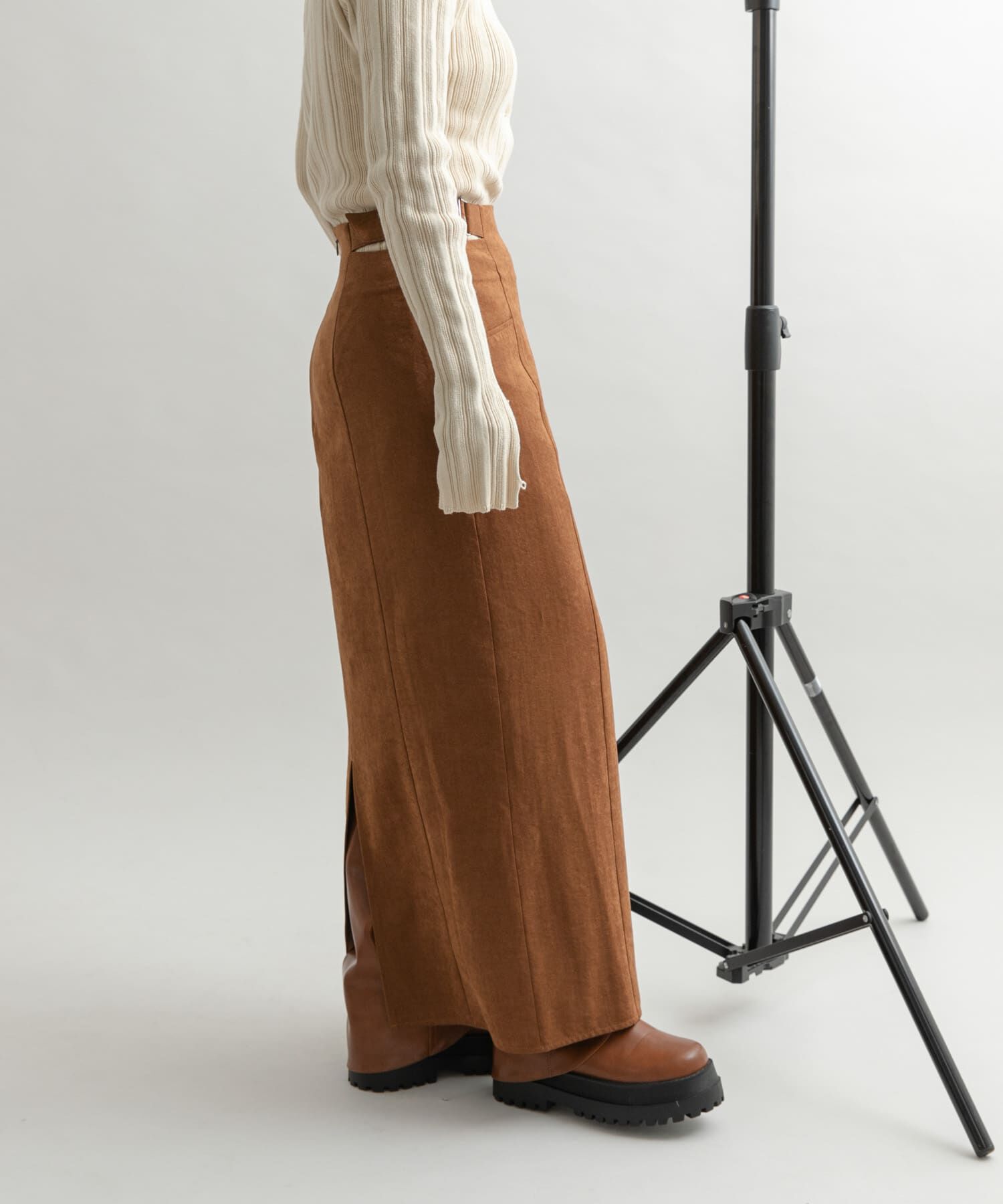  「ウエストオープンIラインスカート」|スカート|