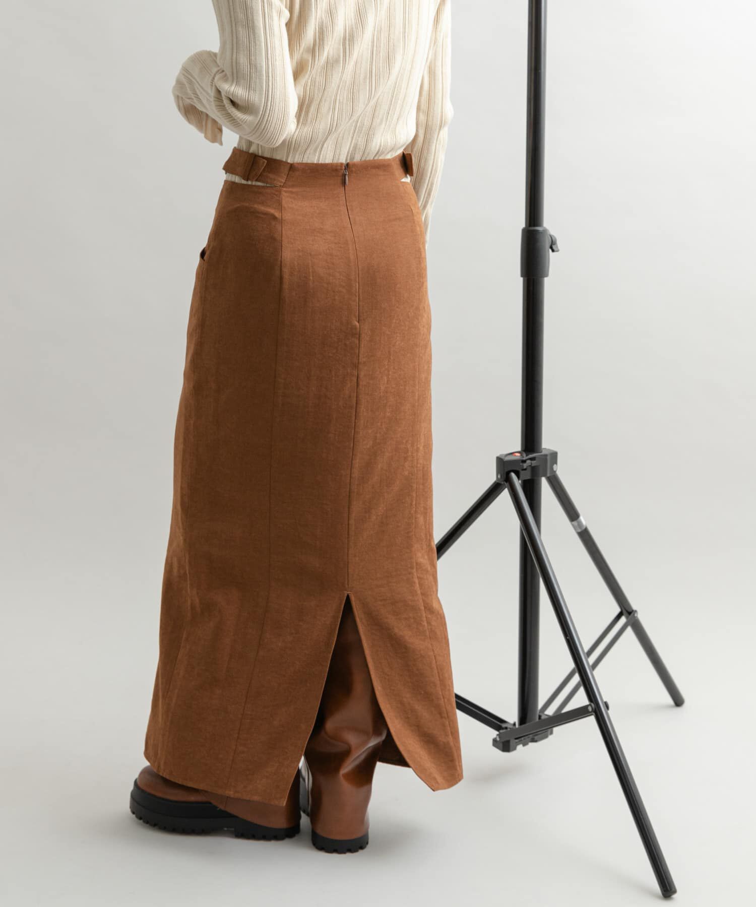  「ウエストオープンIラインスカート」|スカート|