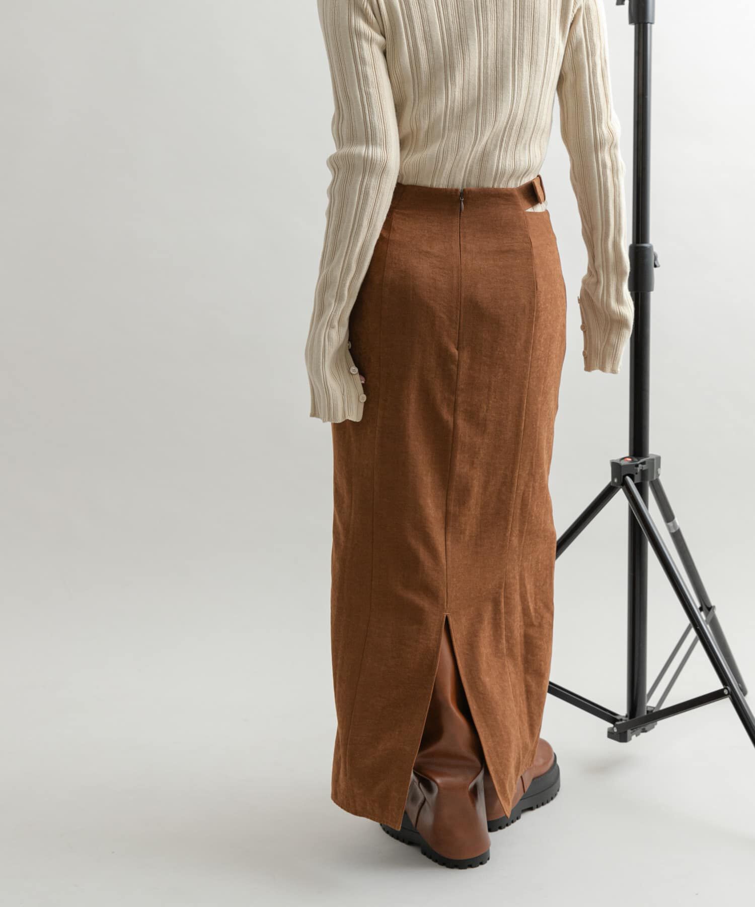  「ウエストオープンIラインスカート」|スカート|