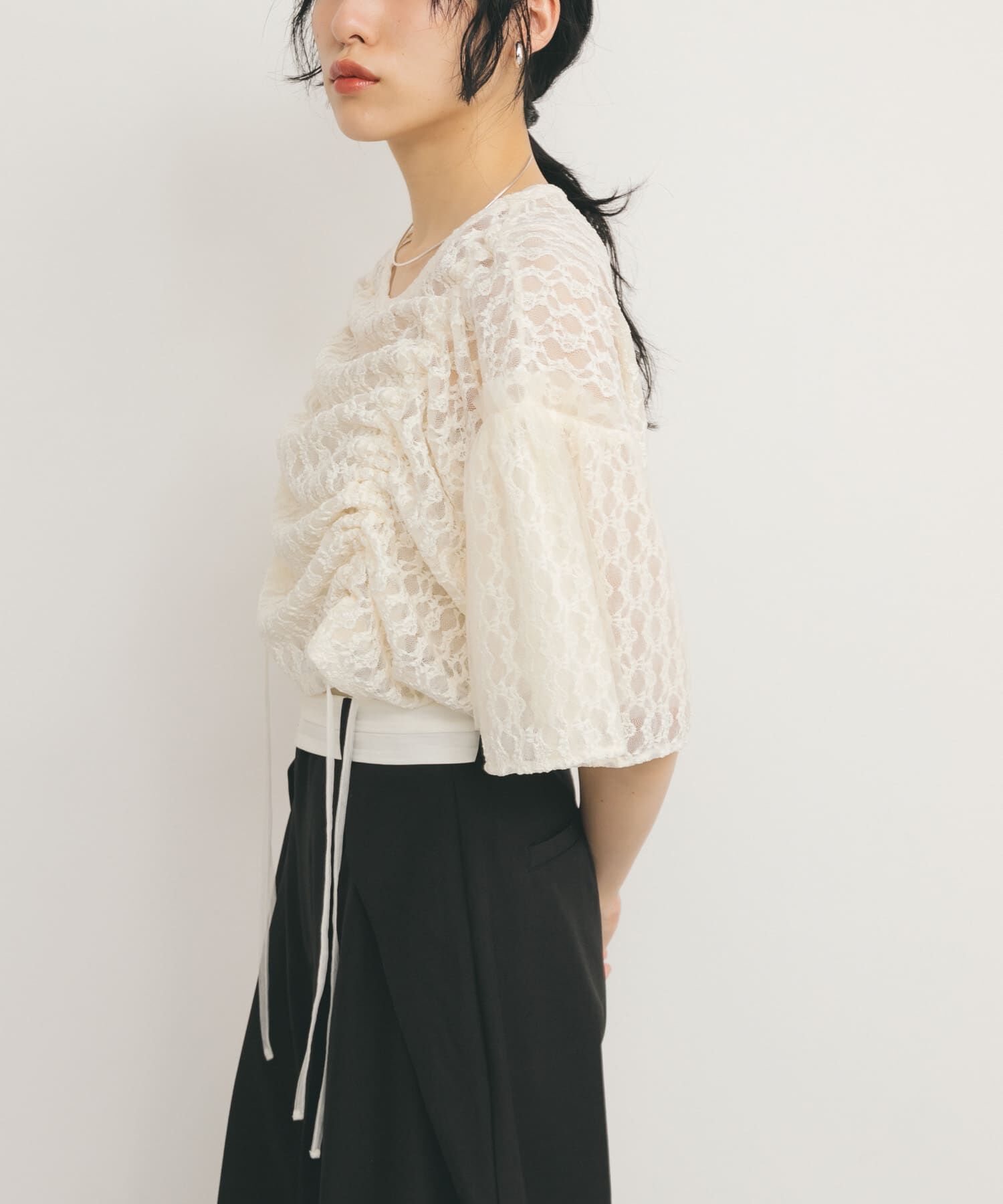  「ドロストレーストップス」|シャツ・ブラウス|