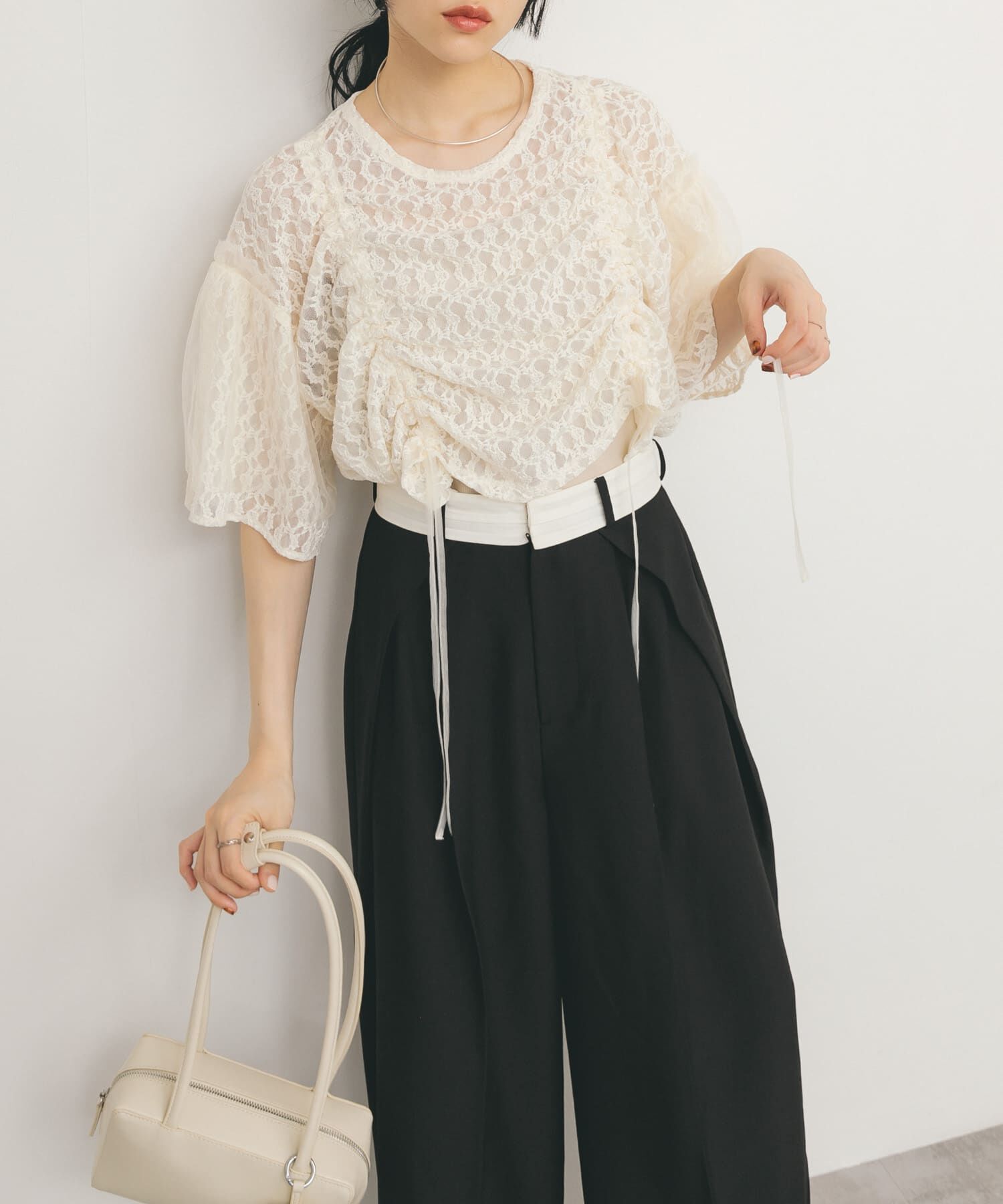  「ドロストレーストップス」|シャツ・ブラウス|