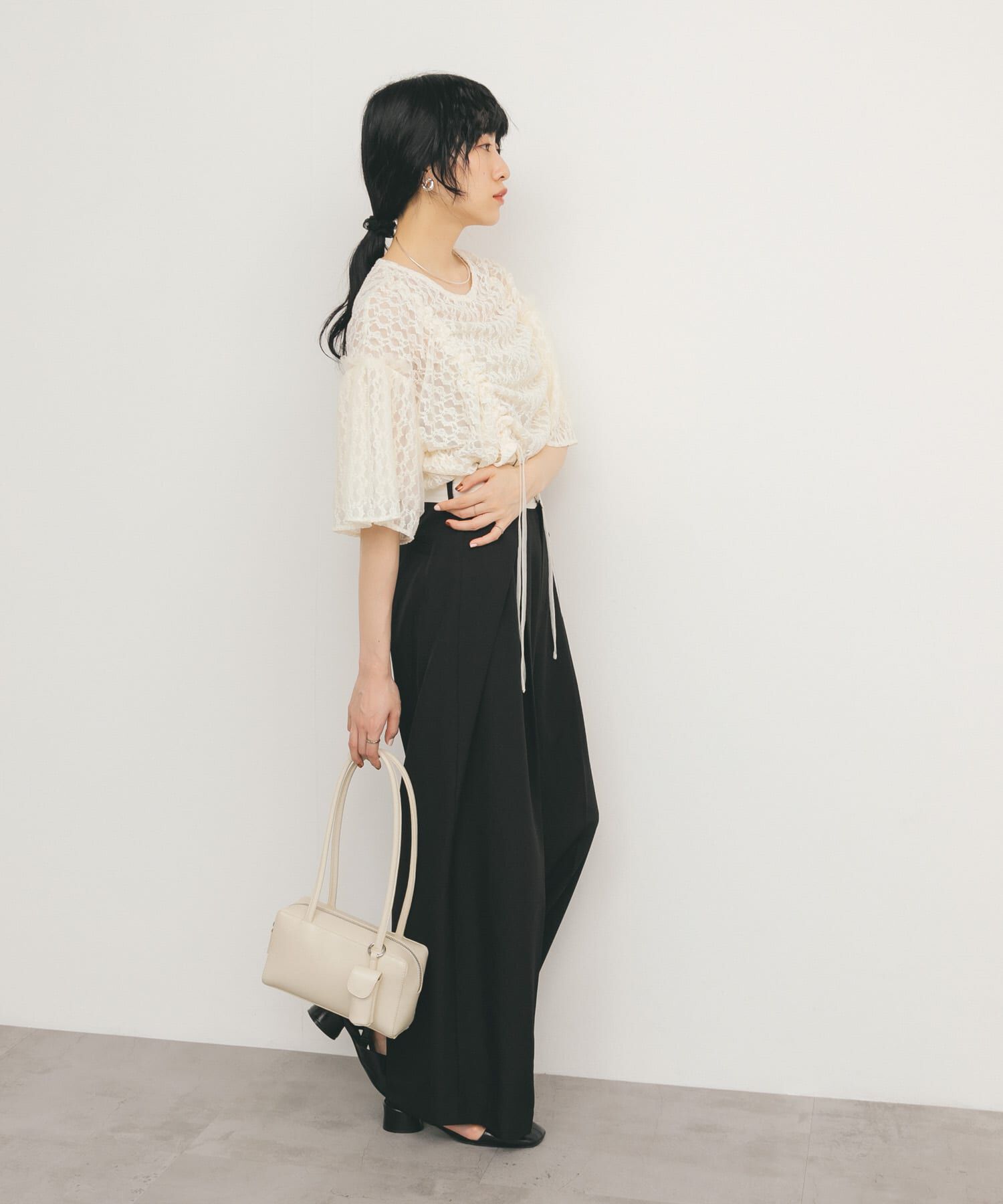  「ドロストレーストップス」|シャツ・ブラウス|