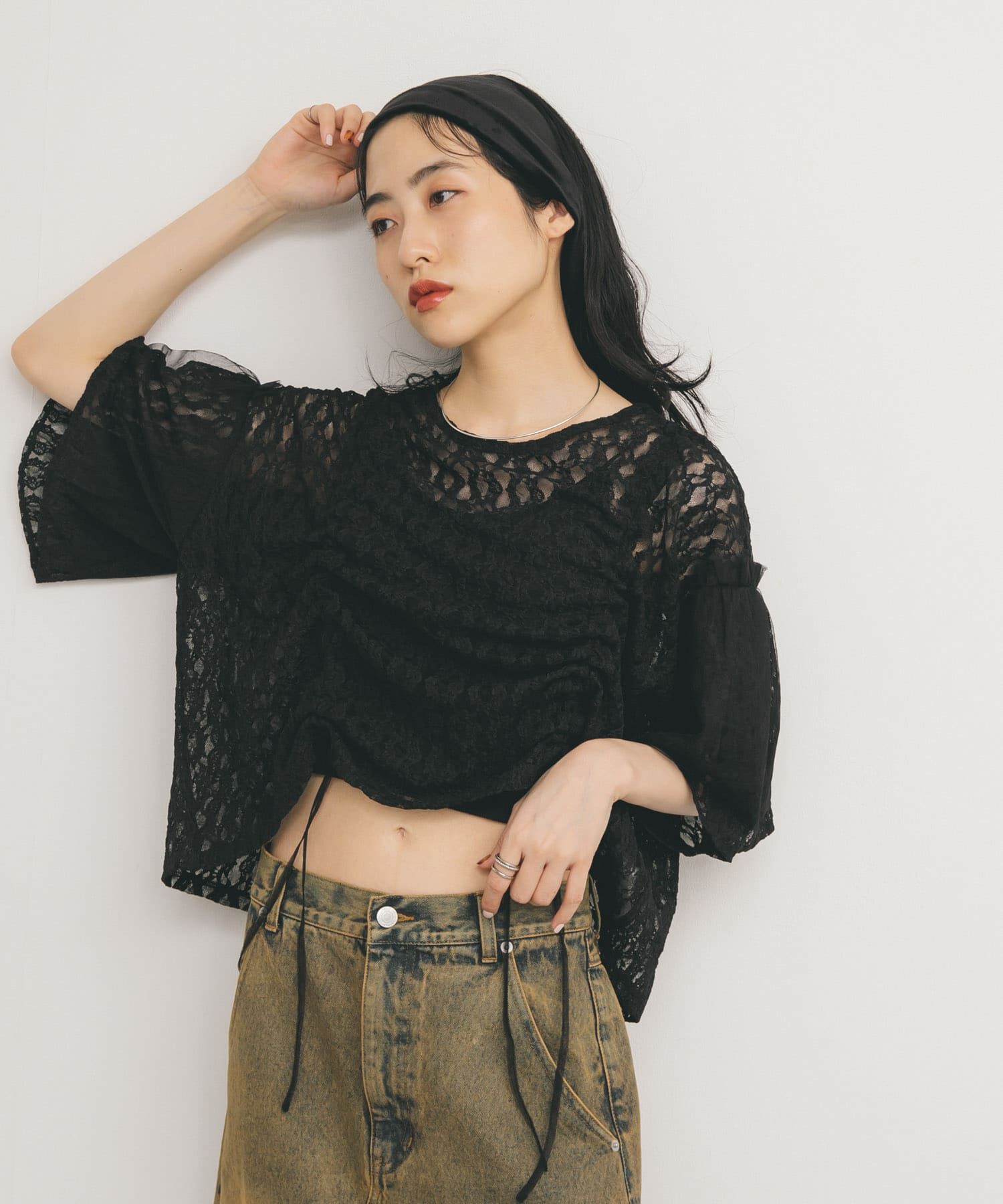  「ドロストレーストップス」|シャツ・ブラウス|