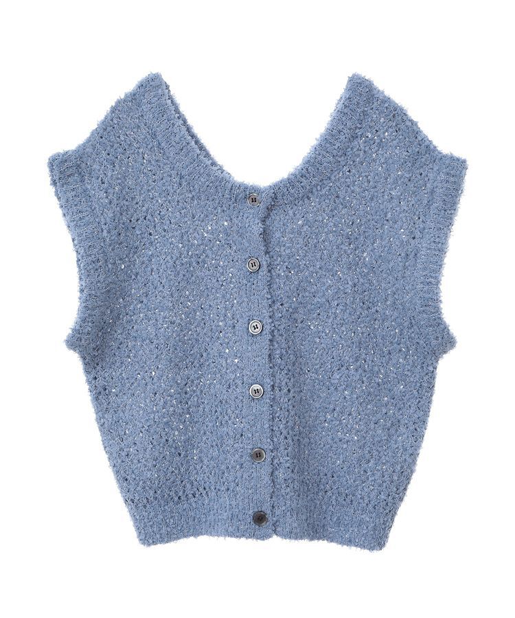 earth music&ecology「ファンシーヤーンベスト」|ベスト・ジレ|