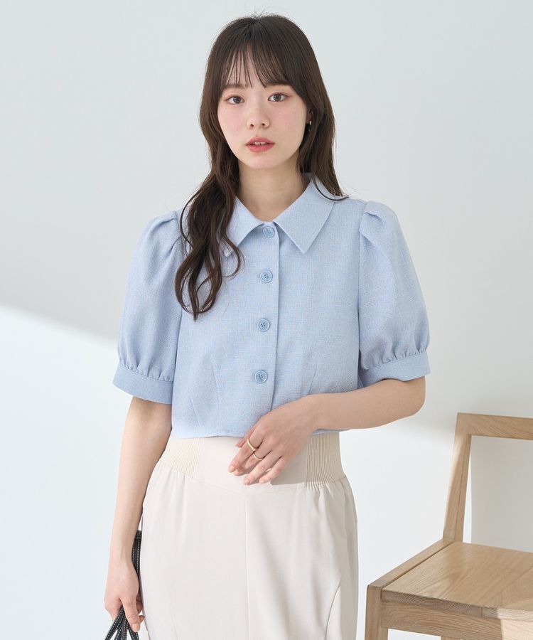 earth music&ecology「サマーツイードシャツジャケット」|シャツ・ブラウス|