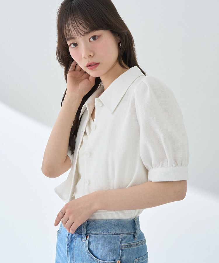 earth music&ecology「サマーツイードシャツジャケット」|シャツ・ブラウス|