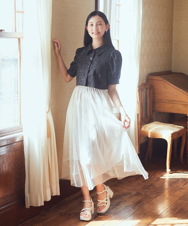 earth music&ecology「サマーツイードシャツジャケット」|シャツ・ブラウス|