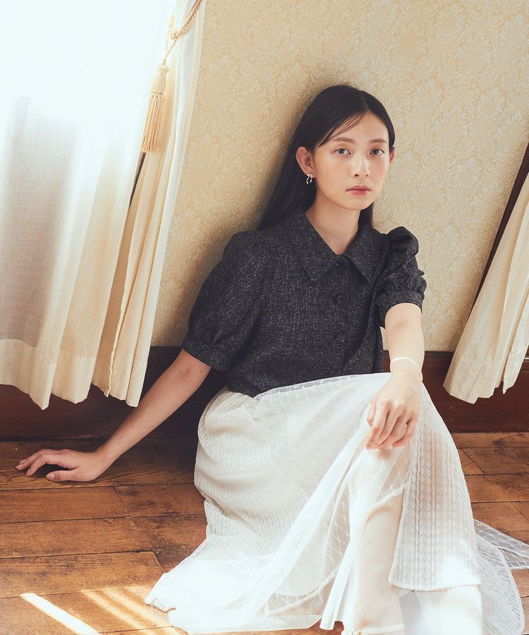 earth music&ecology「サマーツイードシャツジャケット」|シャツ・ブラウス|