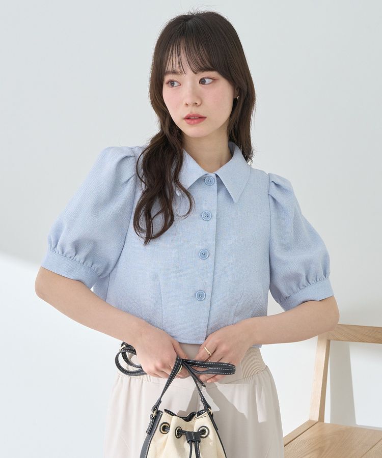 earth music&ecology「サマーツイードシャツジャケット」|シャツ・ブラウス|