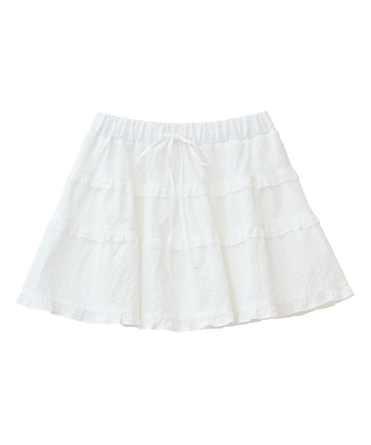 earth music&ecology「ティアードミニスカート」|スカート|