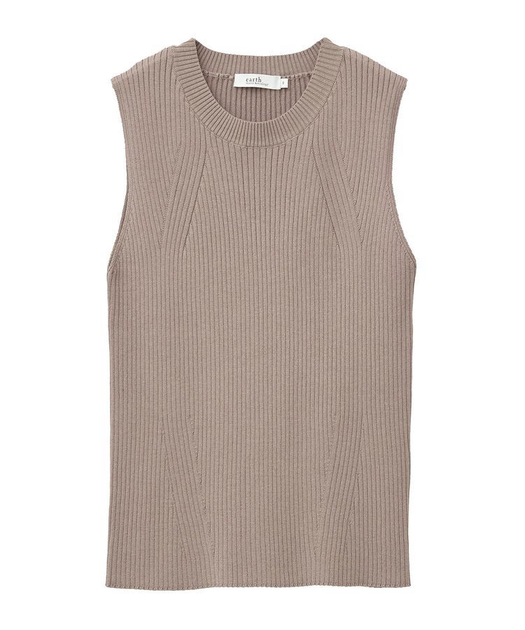 earth music&ecology「ランダムリブノースリーブニット」|ニット・セーター|