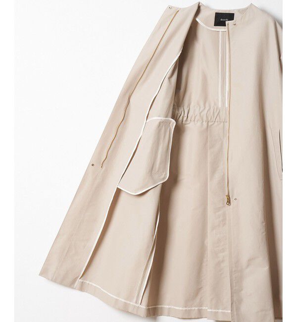 allureville「グログランフロントジップノーカラーコート」|ダッフルコート|