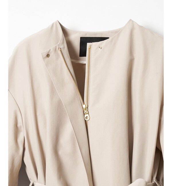 allureville「グログランフロントジップノーカラーコート」|ダッフルコート|