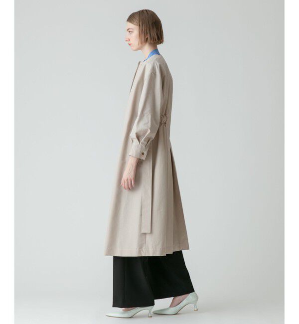 allureville「グログランフロントジップノーカラーコート」|ダッフルコート|