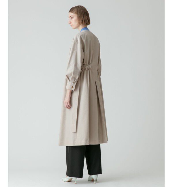 allureville「グログランフロントジップノーカラーコート」|ダッフルコート|