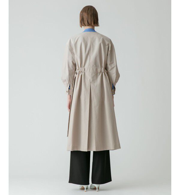 allureville「グログランフロントジップノーカラーコート」|ダッフルコート|