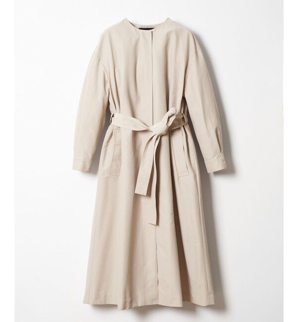 allureville「グログランフロントジップノーカラーコート」|ダッフルコート|