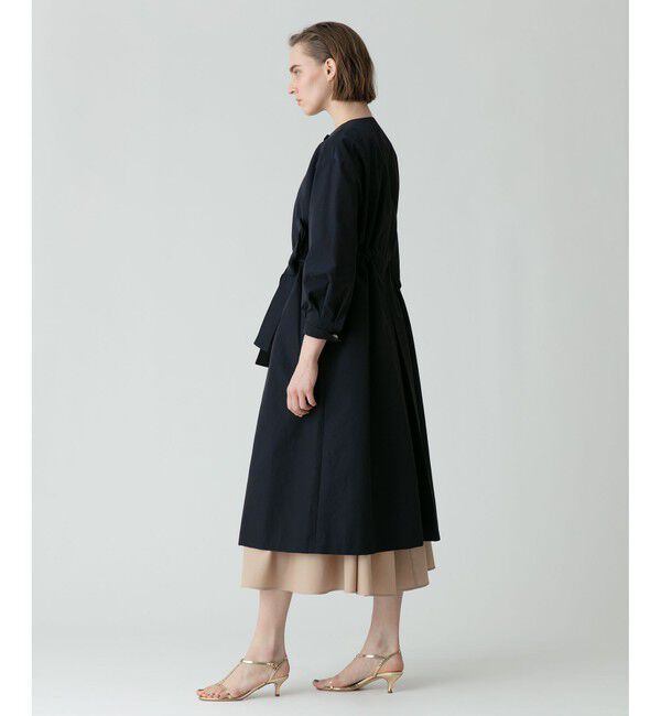 allureville「グログランフロントジップノーカラーコート」|ダッフルコート|