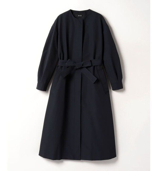 allureville「グログランフロントジップノーカラーコート」|ダッフルコート|