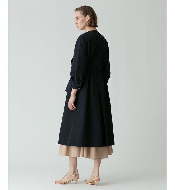 allureville「グログランフロントジップノーカラーコート」|ダッフルコート|