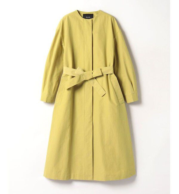 allureville「グログランフロントジップノーカラーコート」|ダッフルコート|