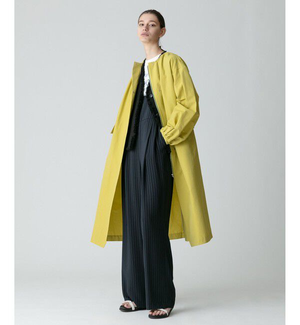 allureville「綿ナイロンクロスギャザーネックコート」|ダッフルコート|