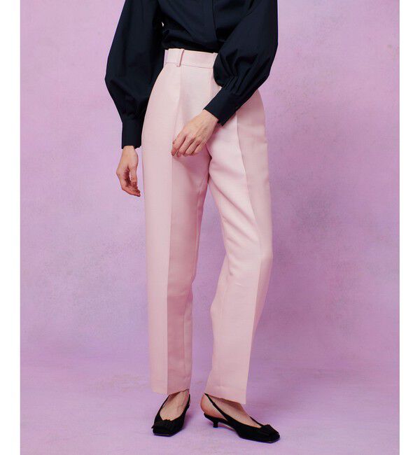 LOULOU WILLOUGHBY「【LOULOU WILLOUGHBY】シルクウールツイルタックパンツ」|チノ|