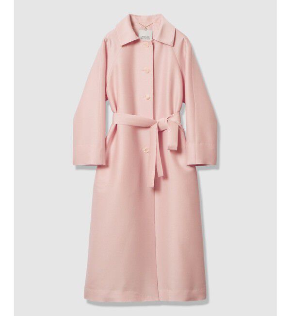 LOULOU WILLOUGHBY「【LOULOU WILLOUGHBY】シルクウールツイルロングコート」|ダッフルコート|