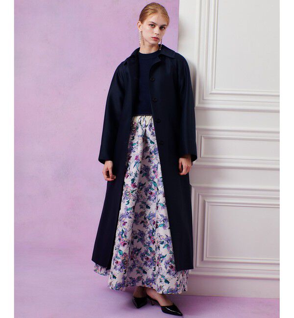 LOULOU WILLOUGHBY「【LOULOU WILLOUGHBY】シルクウールツイルロングコート」|ダッフルコート|